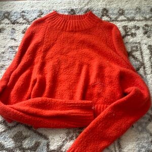 Urban Outfitters Red/Orange cropped Sweater